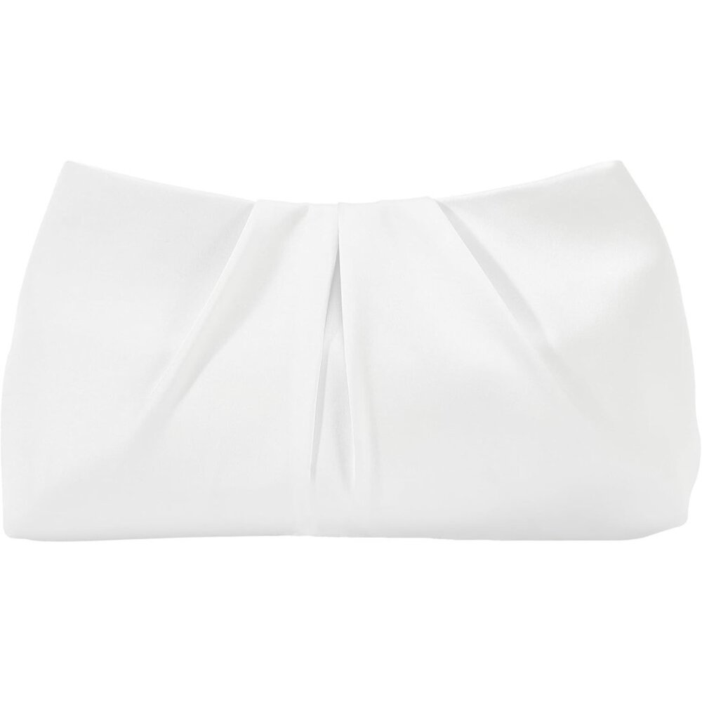 Women's Unique Style Detachable Chain Bride Evening Formal White Clutch Handbag